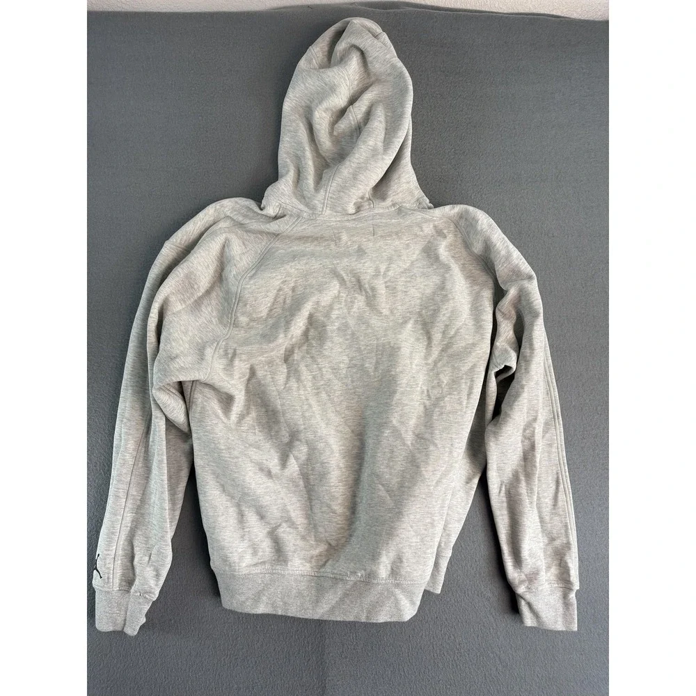 Jordan Hoodie Mens Large Gray Dri-FIT Fleece Pullover Jordan Sport Logo Athletic